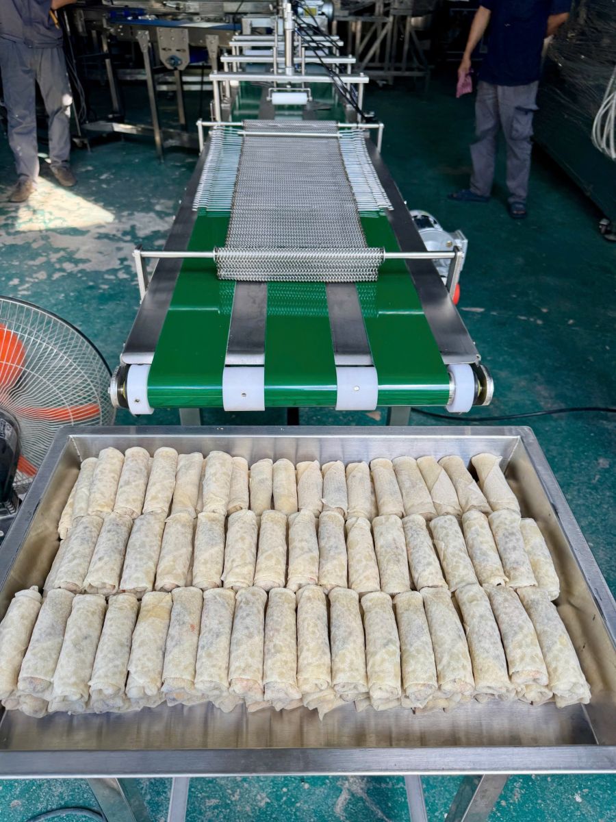 Dây chuyền sản xuất chả giò tự động, máy chế biến thực phẩm, thủy sản, nông sản VIPATEK