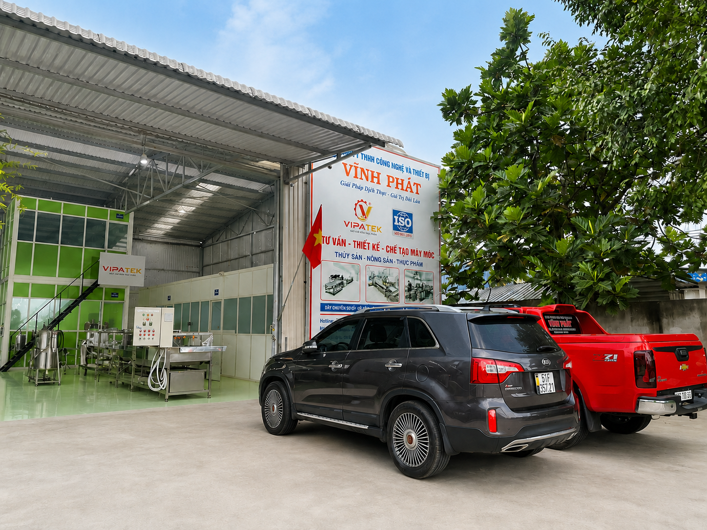 Nhà máy sản xuất VIPATEK - Vĩnh Phát chuyên máy chế biến thủy sản, nông sản, thực phẩm