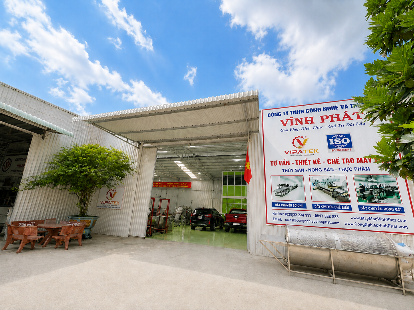 Nhà máy sản xuất máy chế biến thực phẩm, thủy sản, nông sản VIPATEK