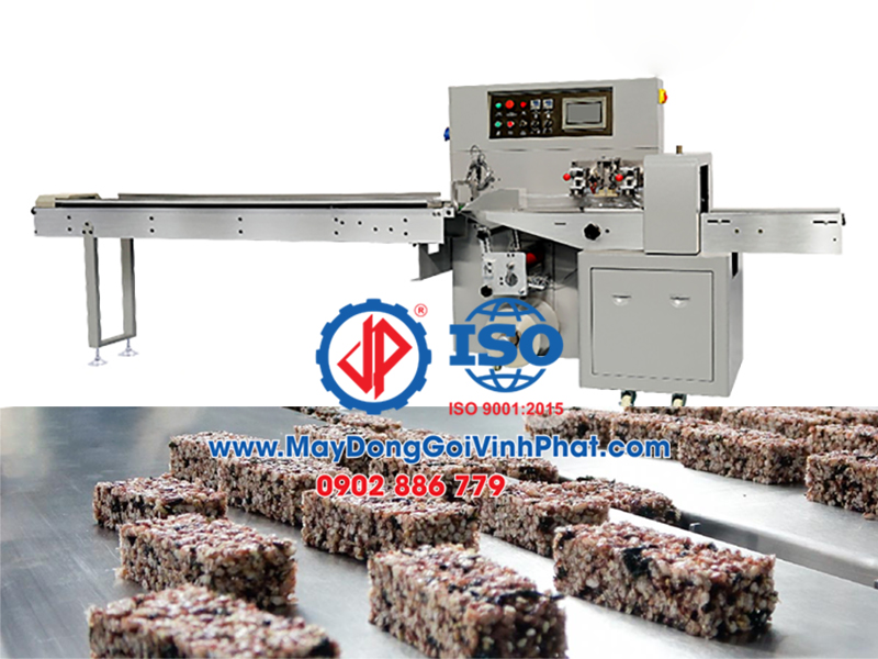 Chất lượng máy đóng gói thanh gạo lứt, máy đóng gói nằm Vĩnh Phát là tuyệt vời