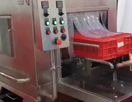 Đầu ra của máy rửa khay nhựa, máy rửa rổ nhựa tự động Vipatek